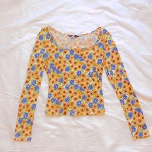 Long sleeve floral top